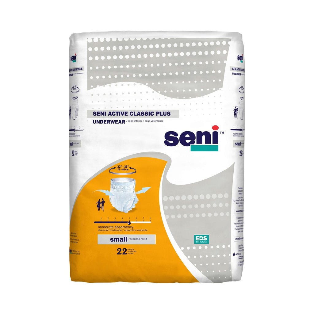 SeniÂ® Active Classic Plus Moderate Absorbent Underwear, Small
