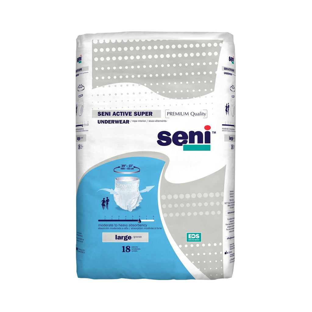 SeniÂ® Active Super Moderate to Heavy Absorbent Underwear, Large