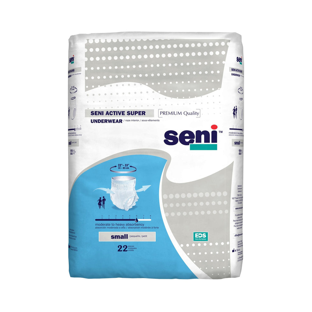 SeniÂ® Active Super Moderate to Heavy Absorbent Underwear, Small