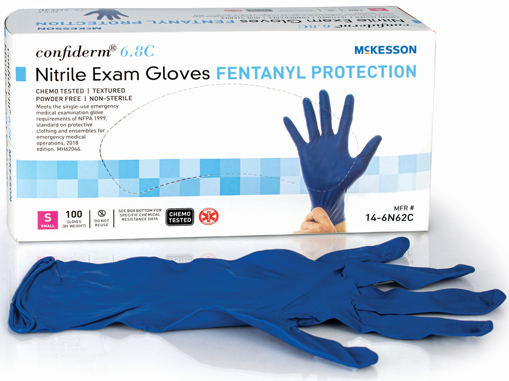 McKesson ConfidermÂ® 6.8C Nitrile Exam Glove, Small, Blue