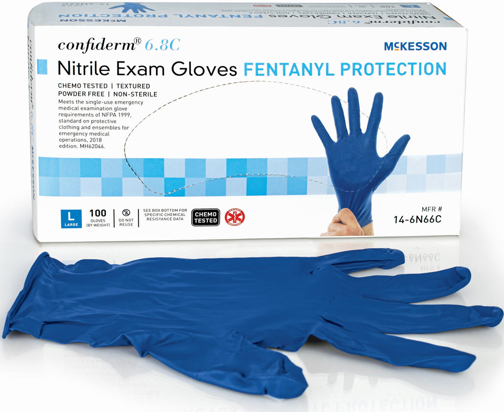 McKesson ConfidermÂ® 6.8C Nitrile Exam Glove, Large, Blue