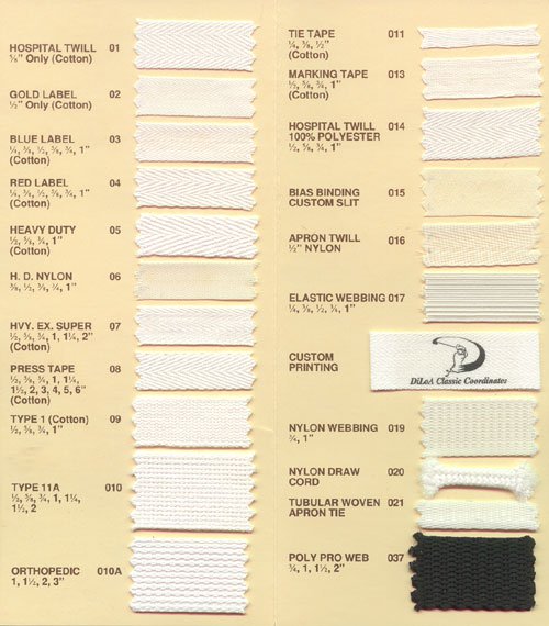 Cotton Twill Tape, 1/2 Inch x 72 Yard, White