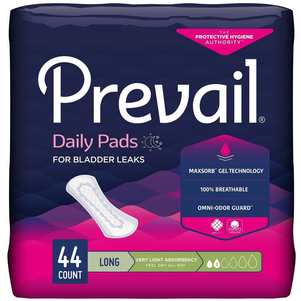 PrevailÂ® Daily Bladder Control Pad, Very Light, Long Length