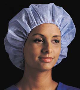 Bouffant Cap White Elastic Closure