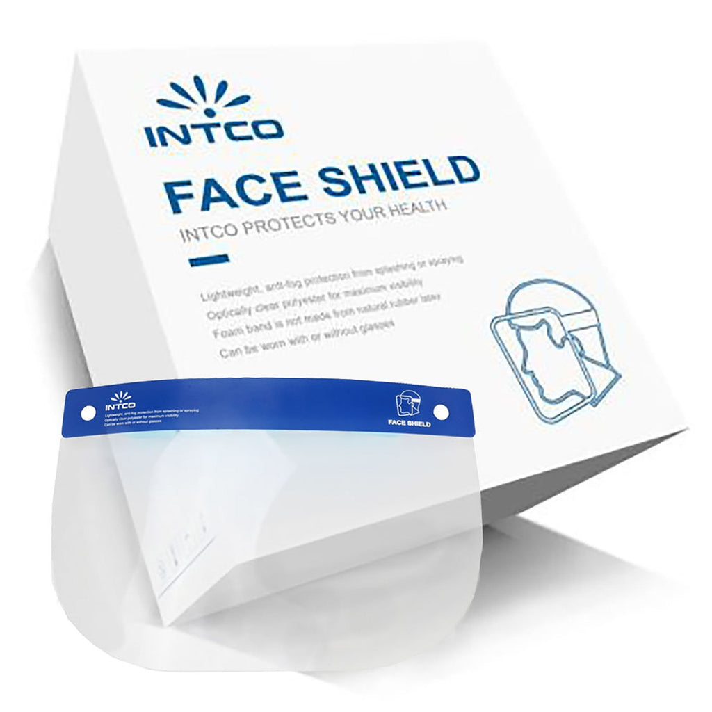 Face Shield IntCo One Size Fits Most Full Length Anti-fog Disposable NonSterile