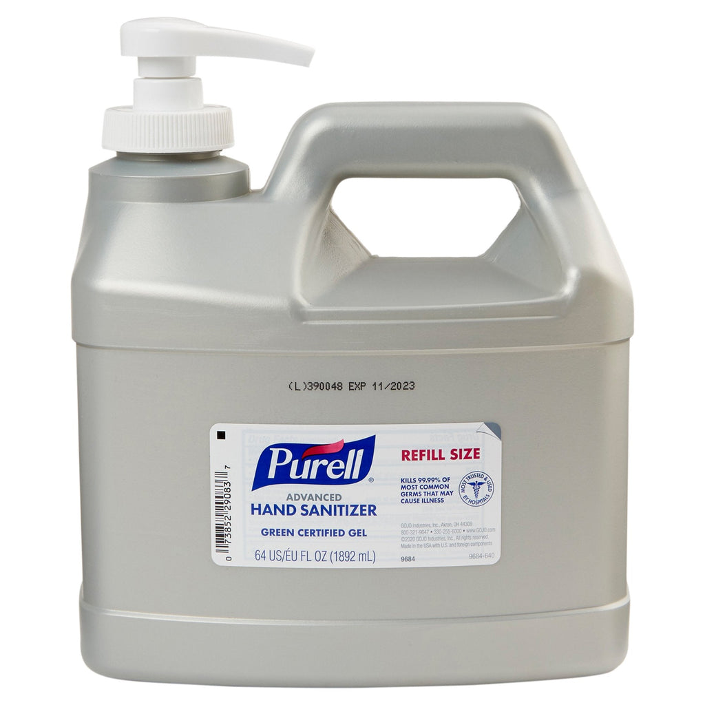 PurellÂ® Advanced Green Certified Hand Sanitizer Gel, 64 oz. Refill