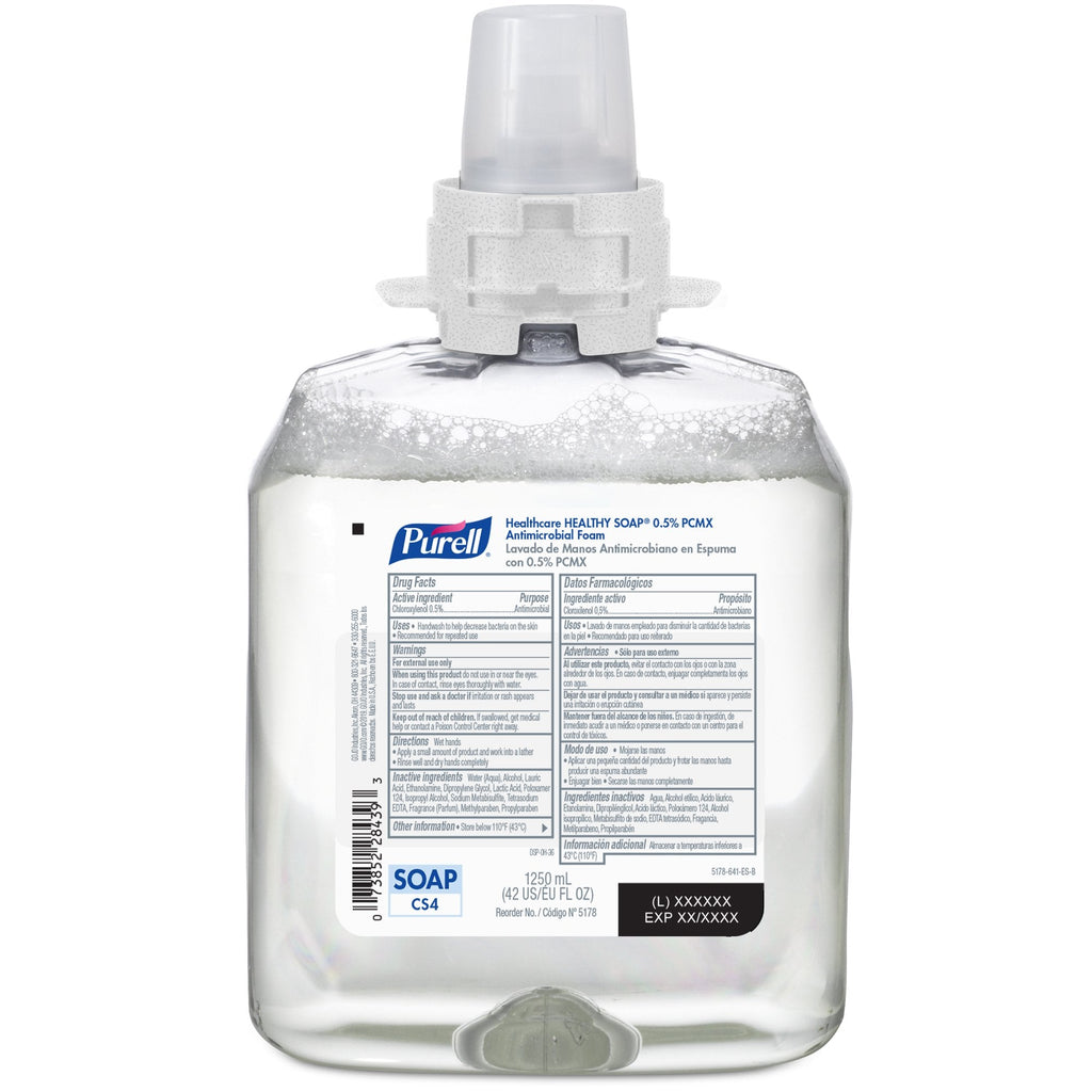 Antimicrobial Soap Purell® Healthy Soap™ Foaming 1,250 mL Dispenser Refill Bottle Floral Scent