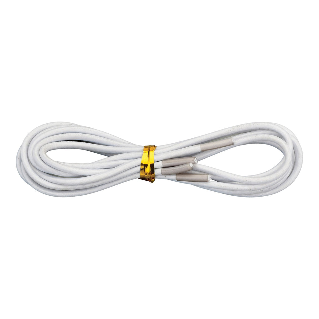 Nova Ortho-Med Elastic Shoelaces, White, Pair