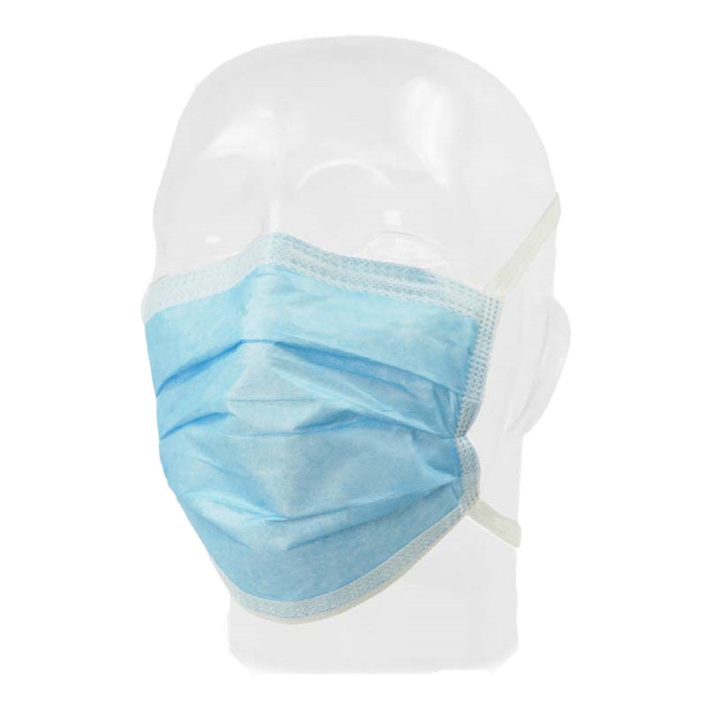Surgical Mask FluidGard® 160 Anti-fog Foam Pleated Tie Closure One Size Fits Most Blue NonSterile ASTM Level 3 Adult