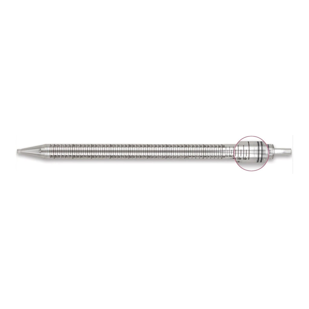 McKesson Serological Pipette 50 mL 0.5 mL Graduation Increments / 9 mL Negative Graduations Sterile