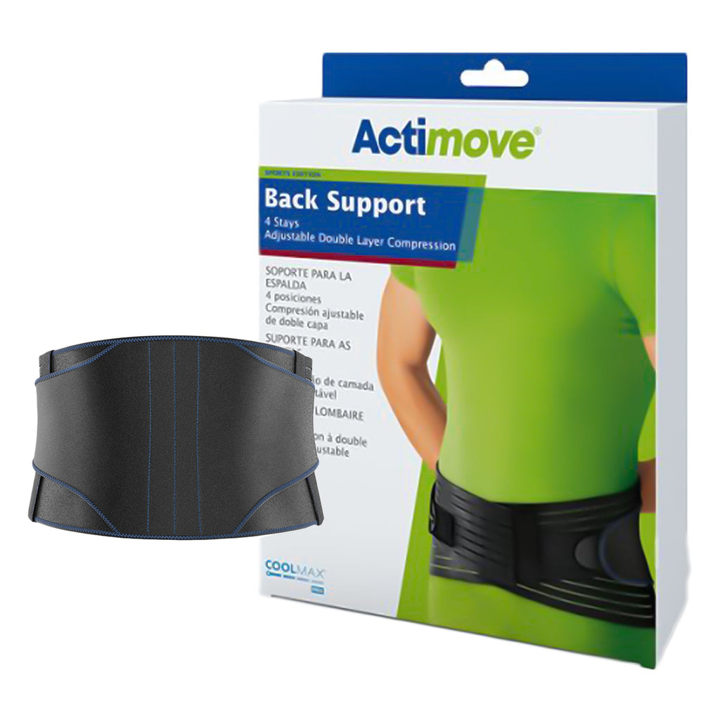 ActimoveÂ¨ Sports Edition Back Support Belt with Stays, Large