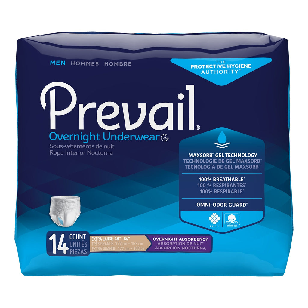 PrevailÂ® Men's Overnight Absorbent Underwear, Extra Large