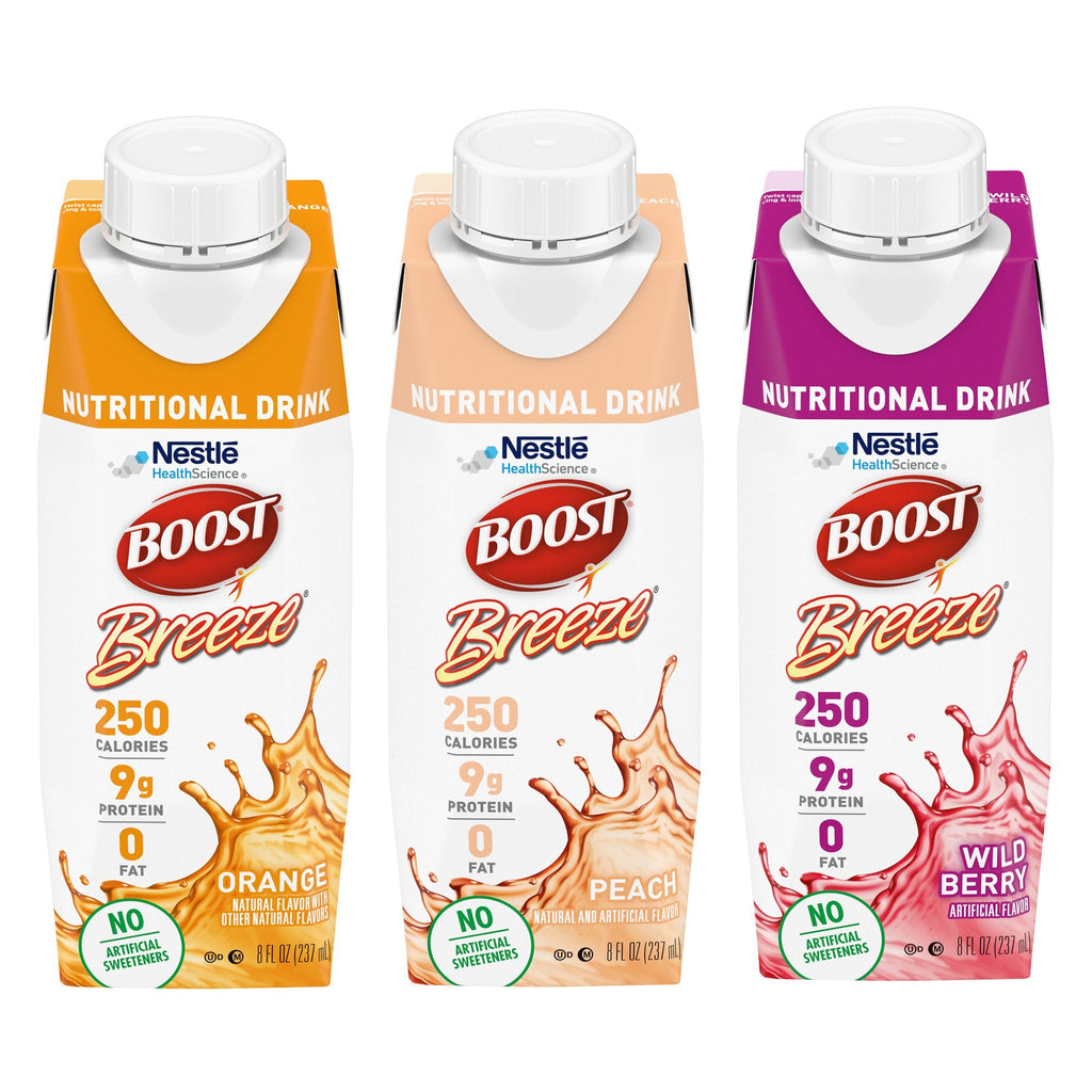 Boost BreezeÂ® Variety (Orange, Peach, Wild Berry) Oral Supplement, 8 oz. Carton