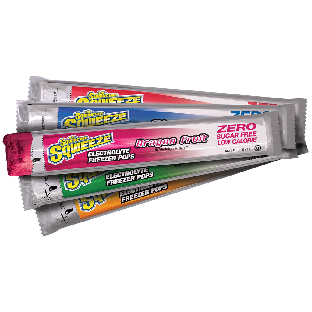 SqwincherÂ® Zero Electrolyte Replenishment Freezer Pop, Variety Flavors, 10 per Bag