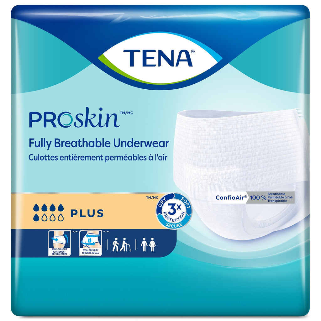 TENAÂ® ProSkinâ„¢ Plus Fully Breathable Absorbent Underwear, Large