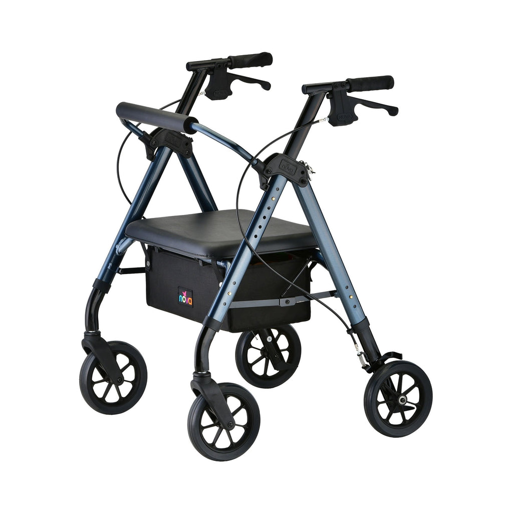 Star HD 4-wheel Rollator, Blue