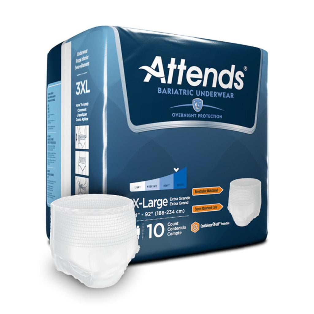 AttendsÂ® Absorbent Underwear, 3X-Large