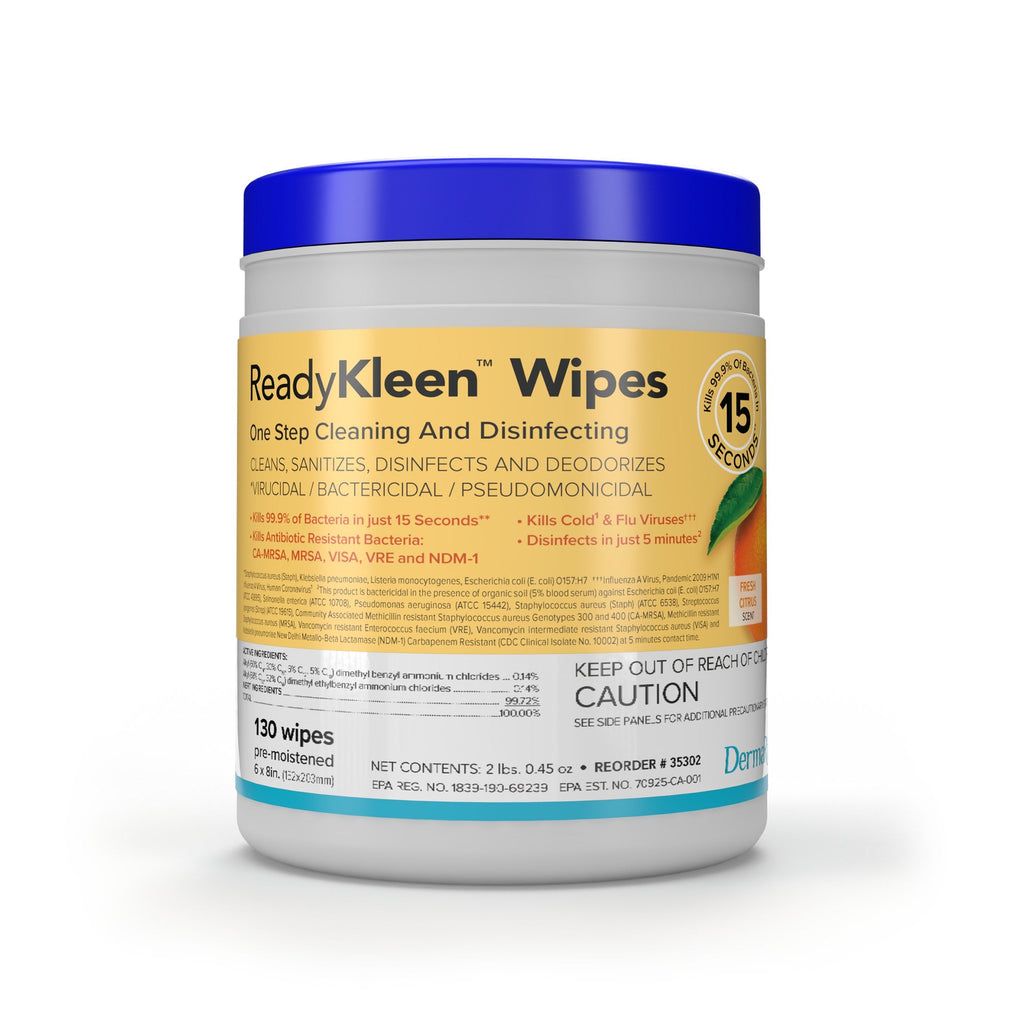 ReadyKleen™ Surface Disinfectant Cleaner Premoistened Manual Pull Wipe 130 Count Canister Citrus Scent NonSterile