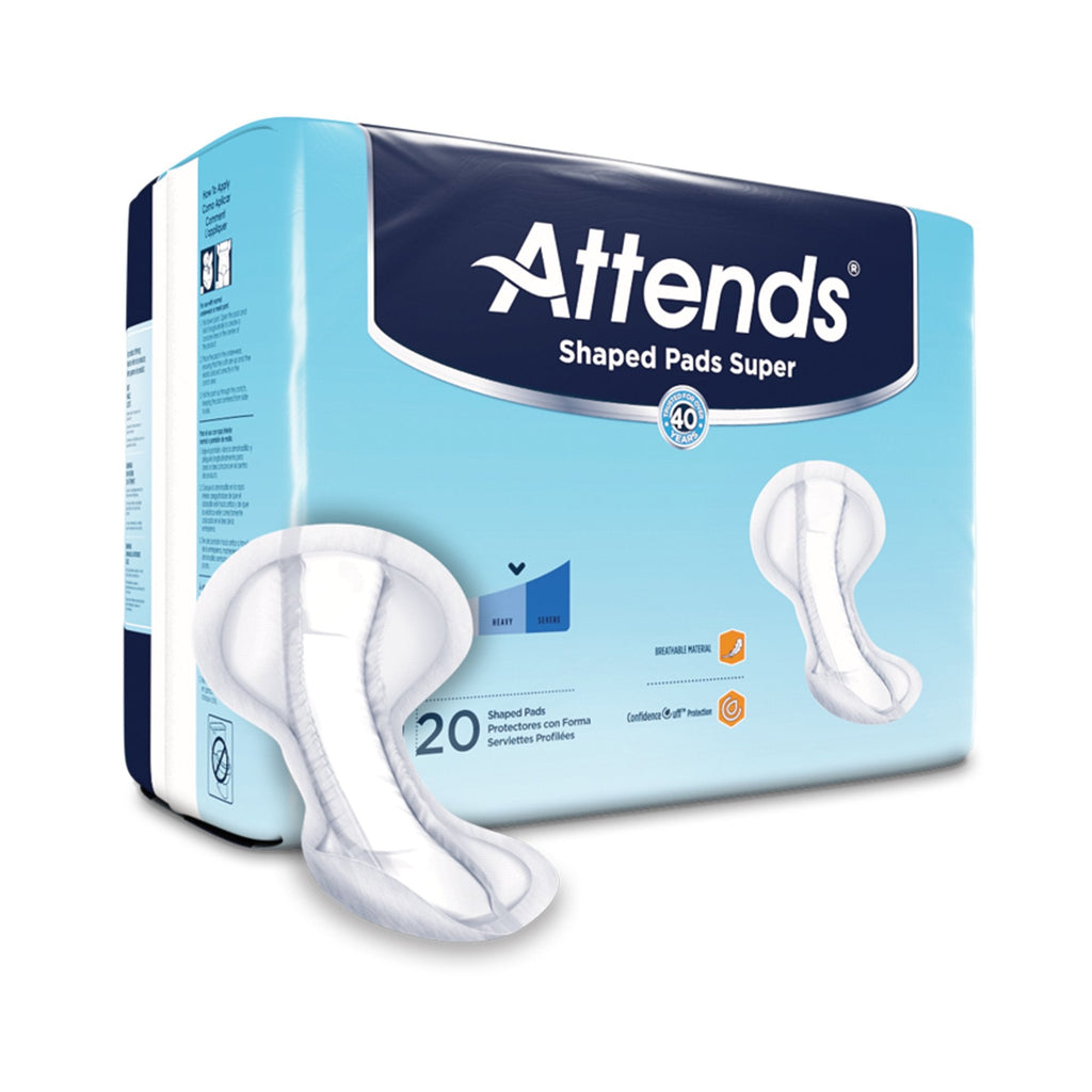 AttendsÂ® Shaped Pads Super