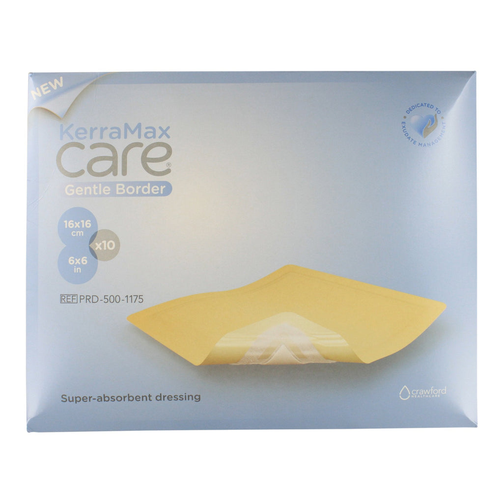 KerraFoam™ Gentle Border Silicone Foam Dressing, 6 x 6 Inch