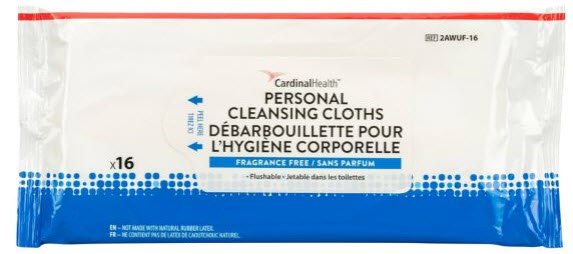 Cardinal Healthâ„¢ Wingsâ„¢ Flushable Rinse-Free Personal Wipes