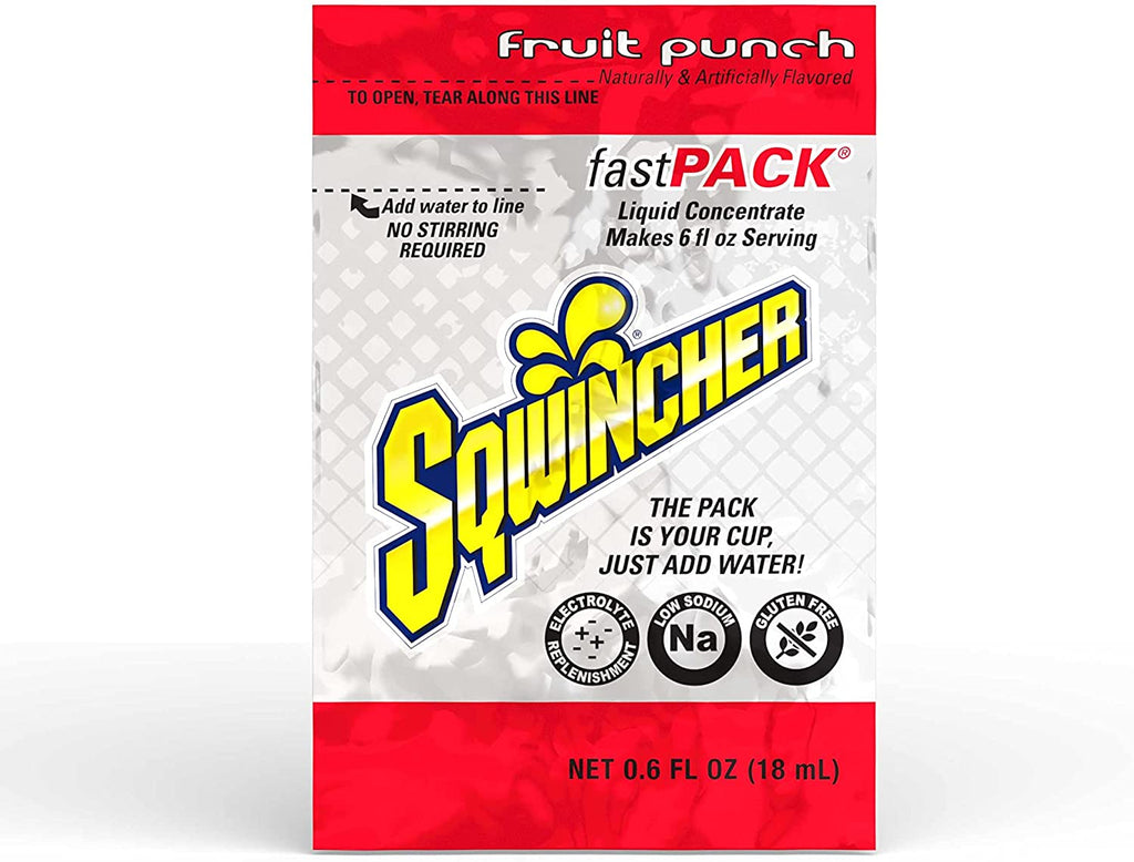 Sqwincher® Fast Pack® Fruit Punch Sports Drink Mix - 6 oz.
