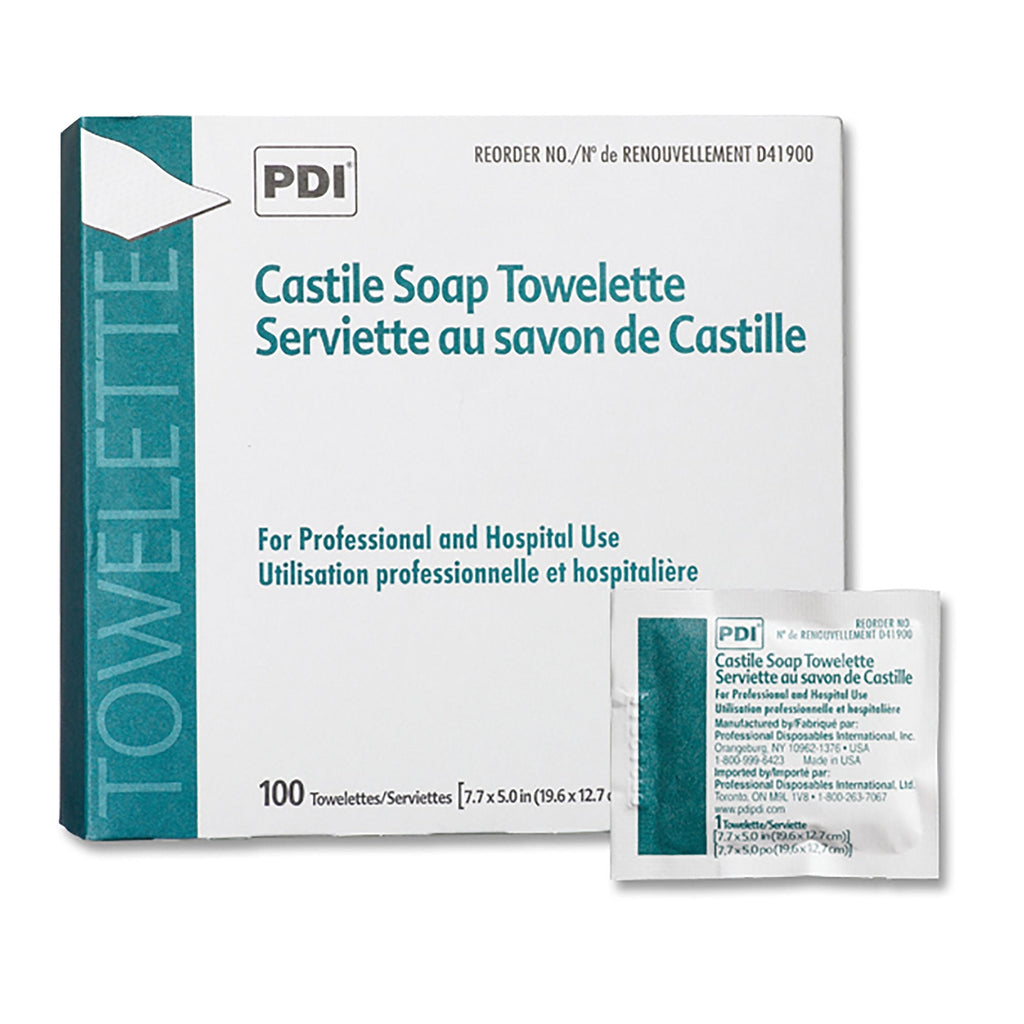 PDIÂ® Scented Castile Soap Towelettes, Individual Packet