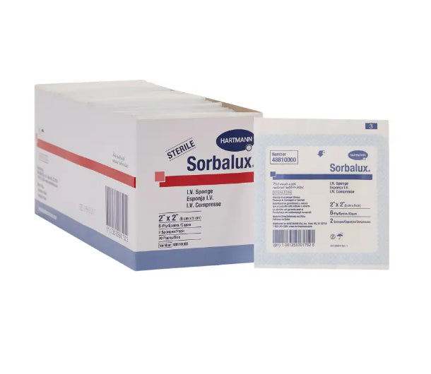 Sorbalux® Sterile Polyester / Rayon I.V. Sponge - 2" x 2"