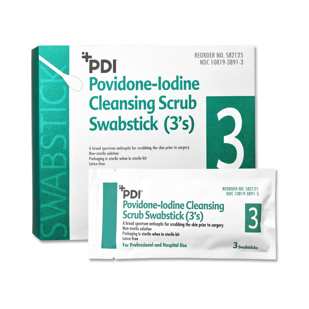 PDIÂ® Povidone-Iodine Cleansing Scrub Swabsticks