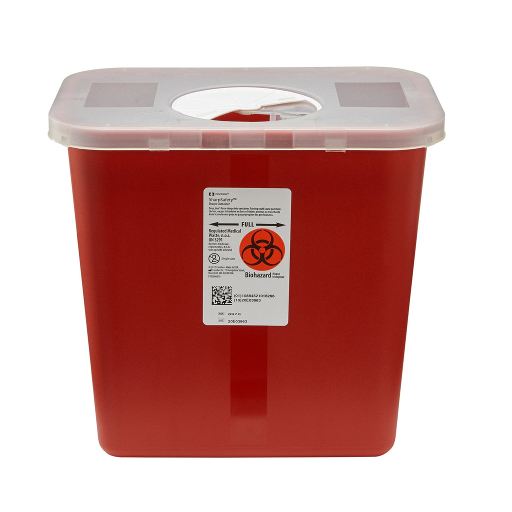 SharpSafetyâ„¢ Multi-purpose Sharps Container, 10 x 7Â¼ x 10Â½ Inch