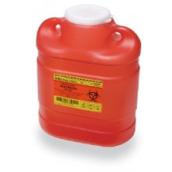 Becton Dickinson Red Sharps Container, 11Â½ x 8Â¾ x 5Â½ Inch