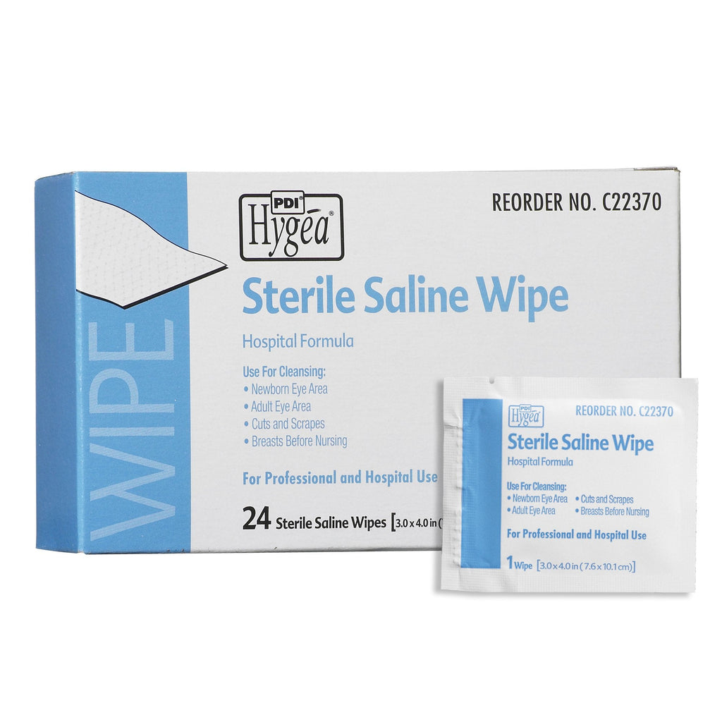HygeaÂ® Unscented Saline Wipe, Individual Packet