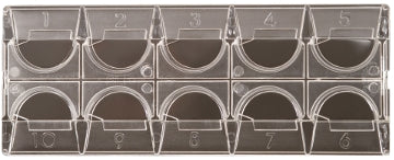 KOVA Glassitic Disposable Microscope Slide For Urinalysis, 10 Chambers, Hemocytometer-Type Grid
