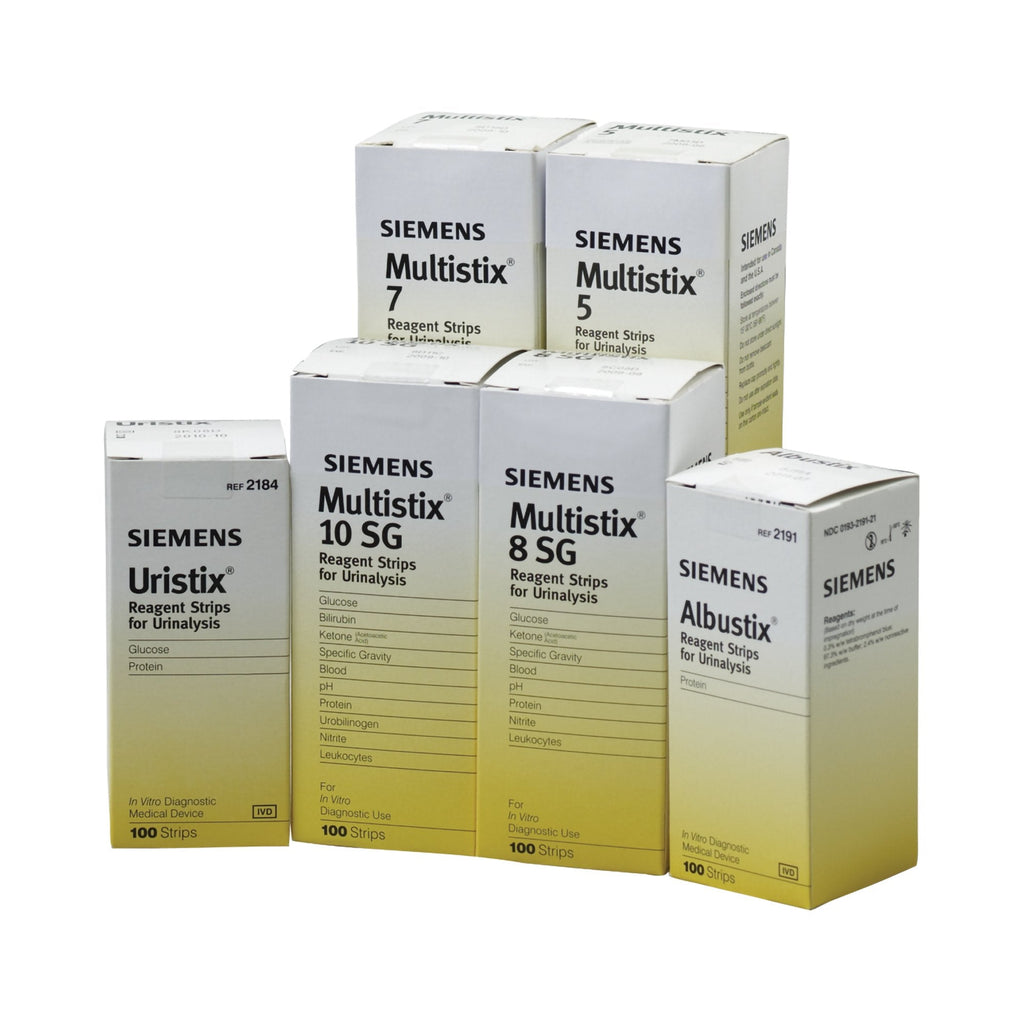 Regent Strips Multistix® Blood, Glucose, Ketone, Leucocytes, Nitrite, Protein, pH and Specific Gravity 100 per Bottle
