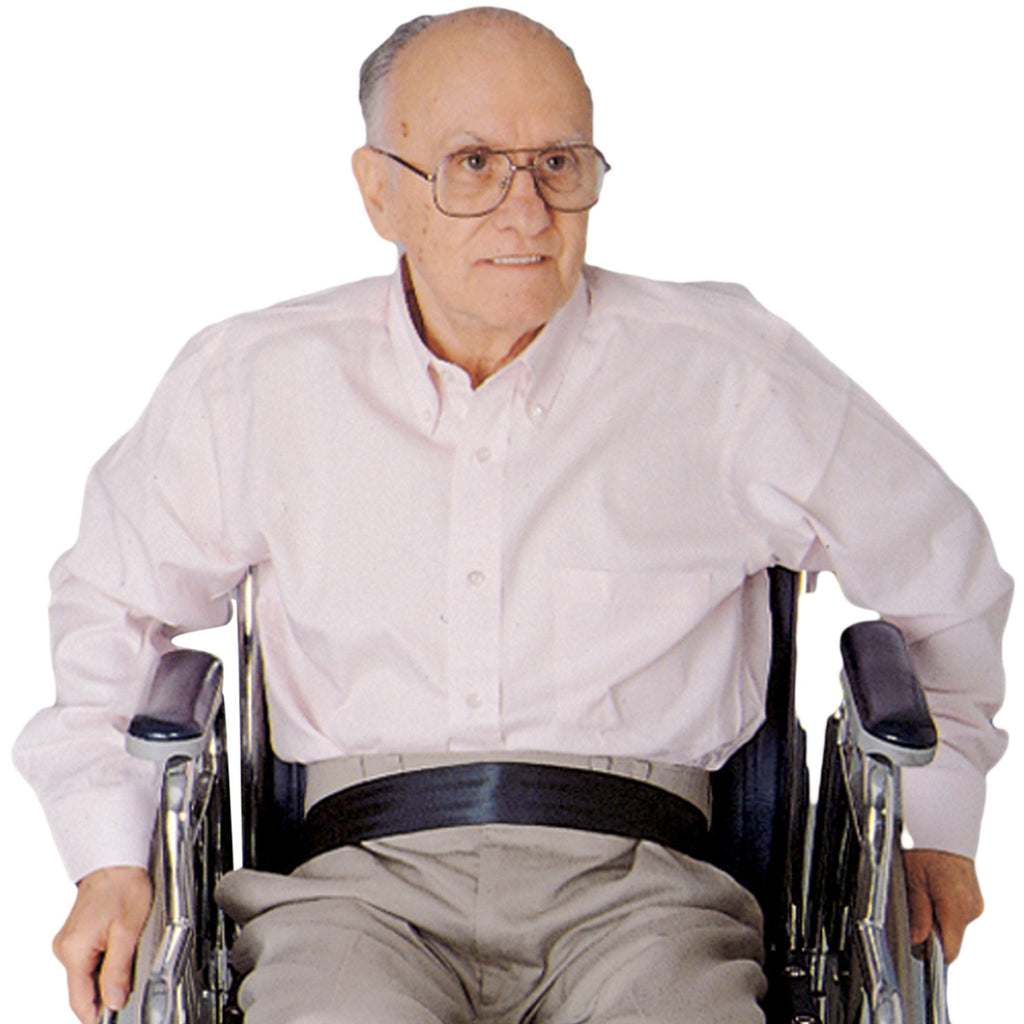 SkiL-CareÂª Econo-Belt Wheelchair Safety Belt, 2 x 50 in., Black