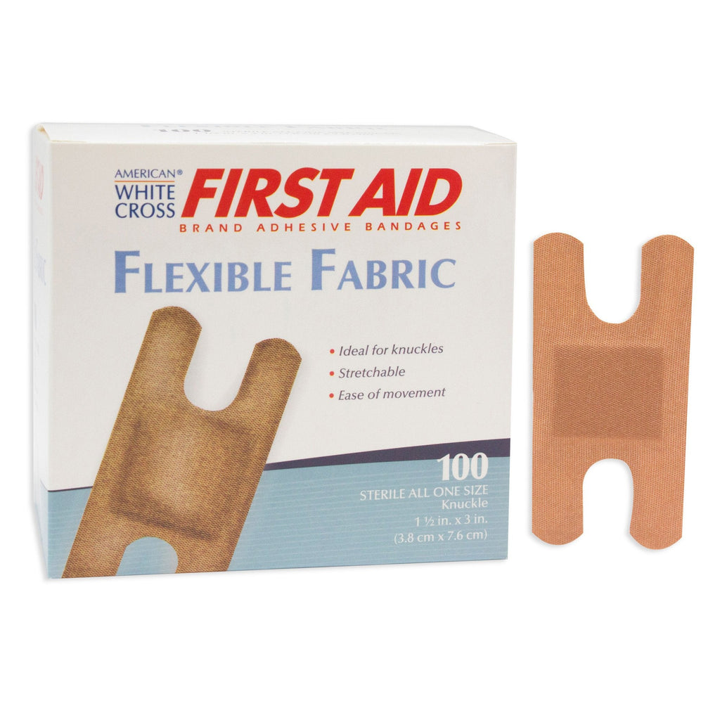AmericanÂ® White Cross Adhesive Strip, 1-1/2 x 3 Inch