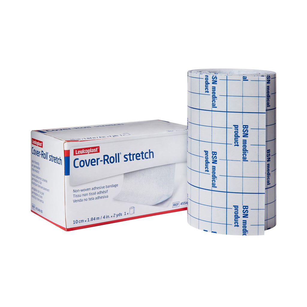 Cover-RollÂ® Stretch Nonwoven Polyester Dressing Retention Tape, 4 Inch x 2 Yard, White