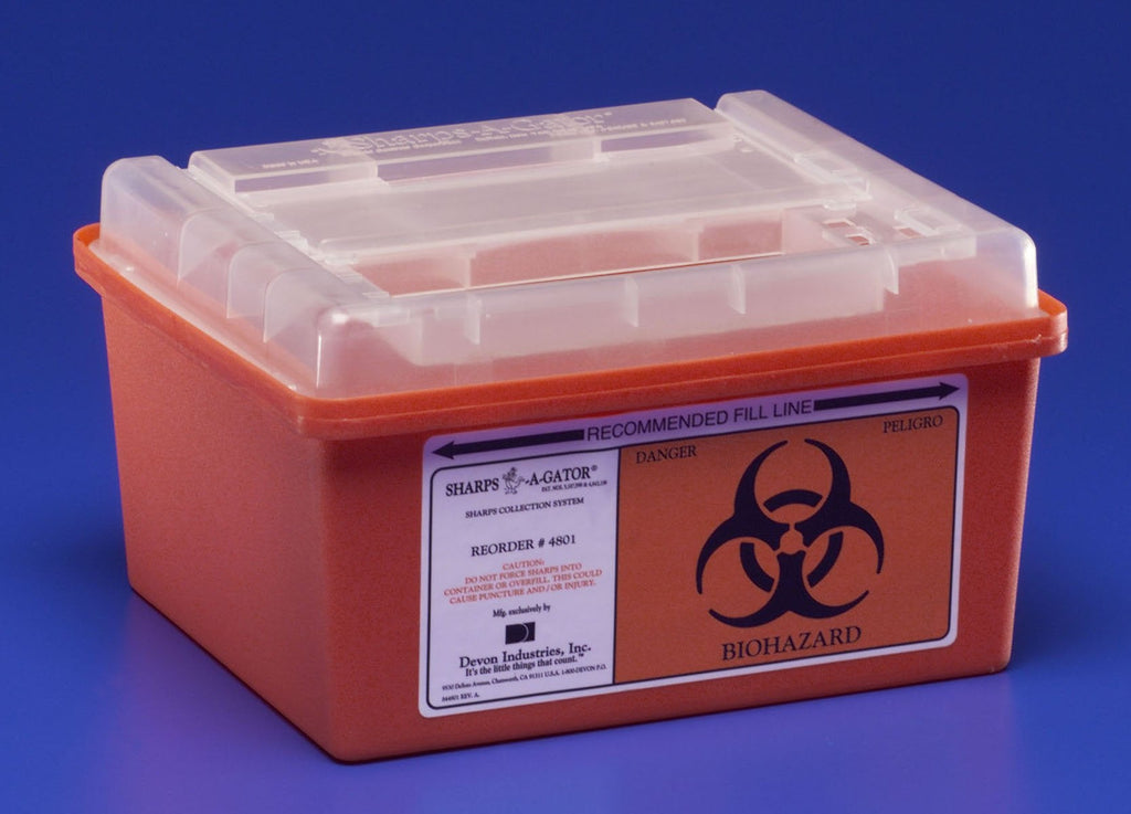 Sharps-A-Gatorâ„¢ Multi-purpose Sharps Container, 6Â¼ H x 7 D x 10Â½ W Inch
