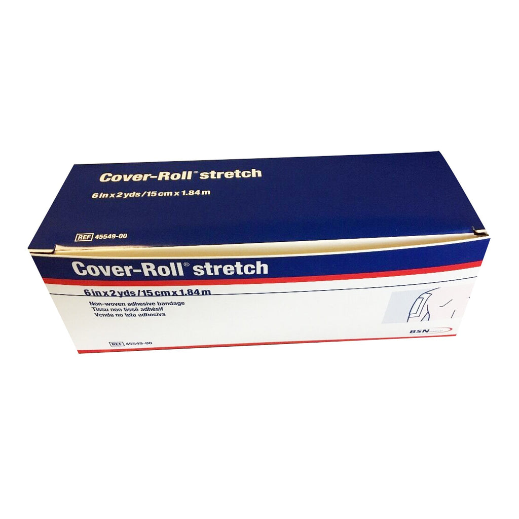 Cover-RollÂ® Stretch Nonwoven Polyester Dressing Retention Tape, 6 Inch x 2 Yard, White