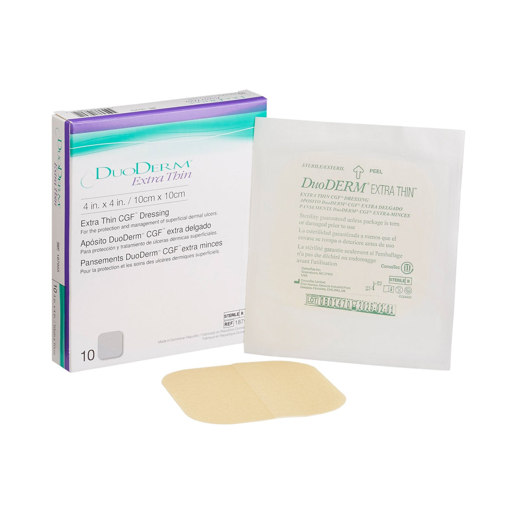 DuoDermÂ® Extra Thin Hydrocolloid Dressing, 4 x 4 Inch