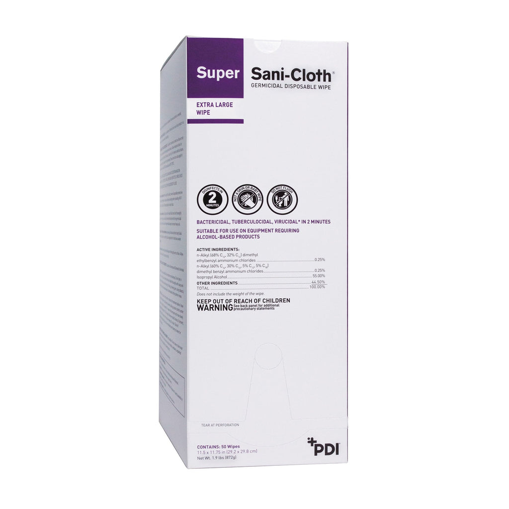 Super Sani-ClothÂ® Surface Disinfectant Wipe, X-Large Individual Packet
