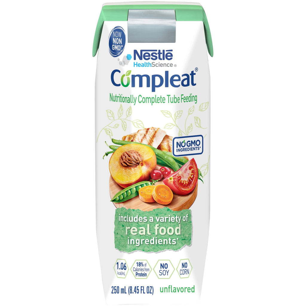 Nestle Compleat Tube-Feeding Formula 250 mL, 8.45 oz Ready-to-Use Carton
