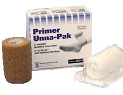 Unna-PakÂ® PrimerÂ® Unna Boot and DubanÂ® Self Adherent Bandage, 4 Inch x 10 Yard