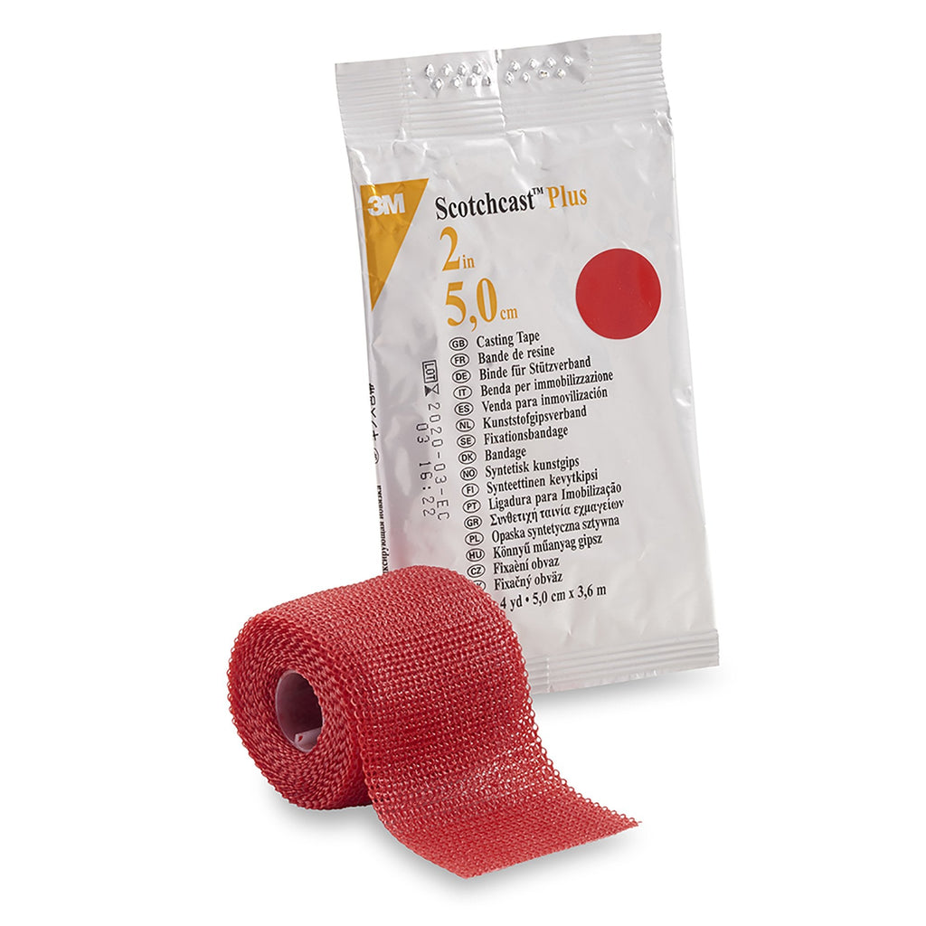 3Mâ„¢ Scotchcastâ„¢ Plus Red Cast Tape, 2 Inch x 4 Yard
