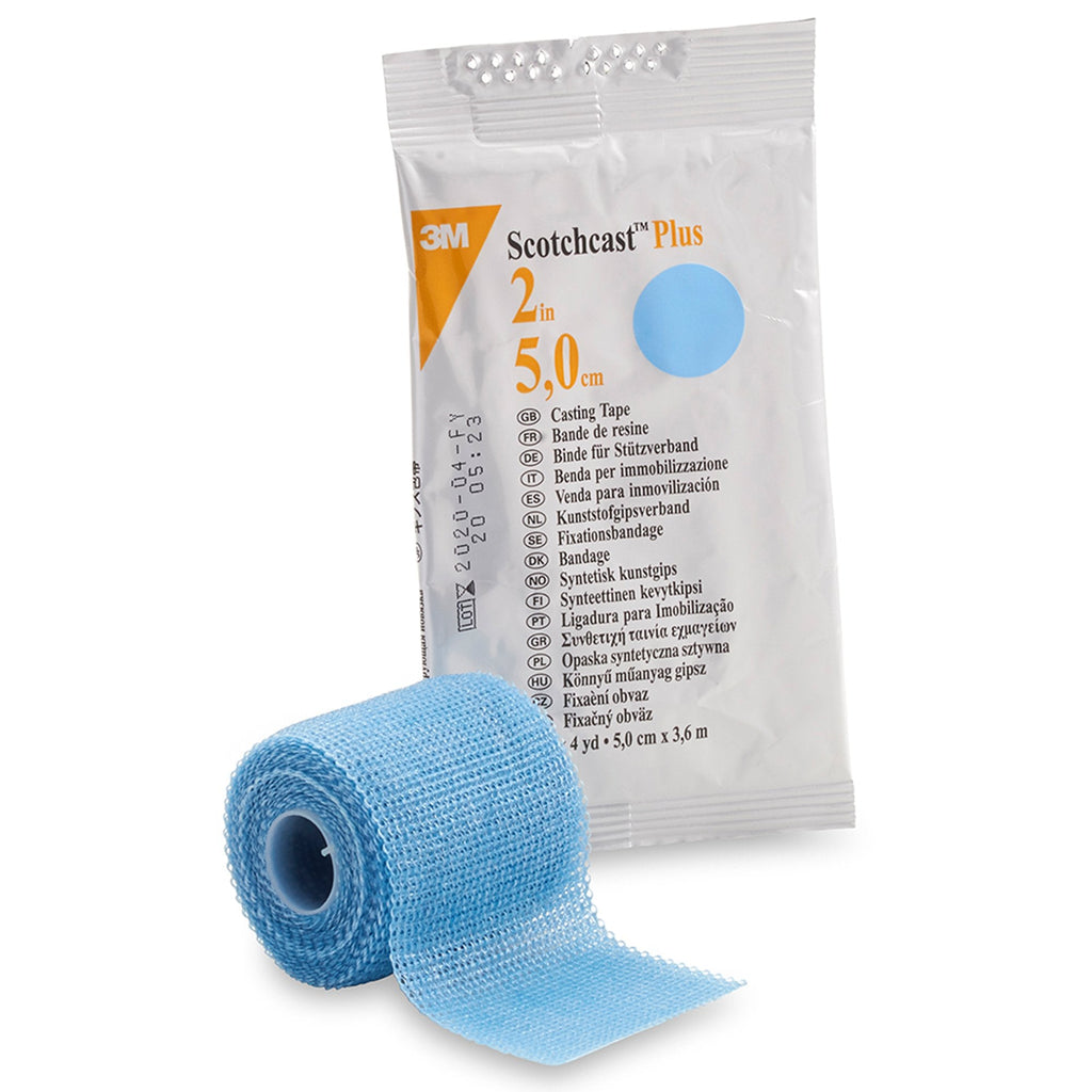 3Mâ„¢ Scotchcastâ„¢ Plus Light Blue Cast Tape, 2 Inch x 4 Yard