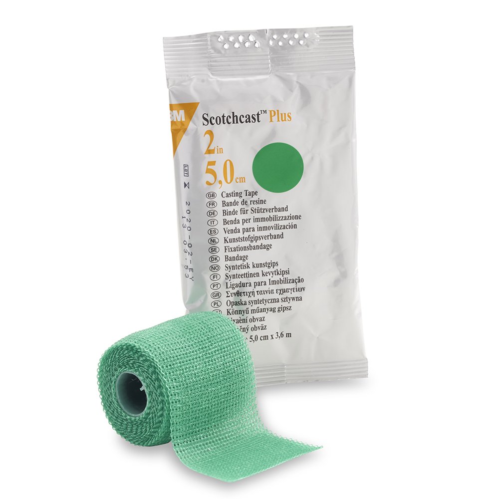 3Mâ„¢ Scotchcastâ„¢ Plus Cast Tape, Green, 2 Inch x 12 Foot