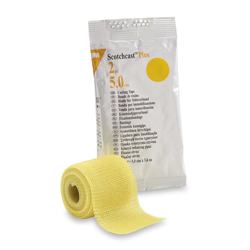 3Mâ„¢ Scotchcastâ„¢ Plus Yellow Cast Tape, 2 Inch x 12 Foot
