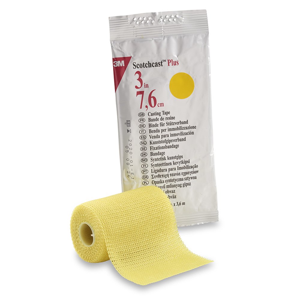 3Mâ„¢ Scotchcastâ„¢ Plus Yellow Cast Tape, 3 Inch x 12 Foot