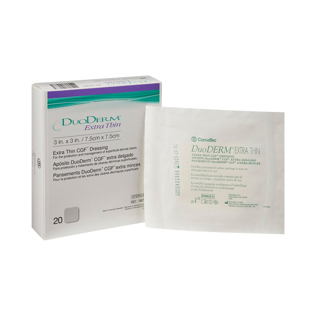 DuoDermÂ® Extra Thin Hydrocolloid Dressing, 3 x 3 Inch