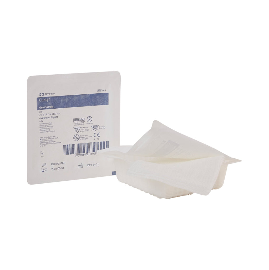 Curityâ„¢ Sterile USP Type VII Gauze sponge, 4 x 4 Inch